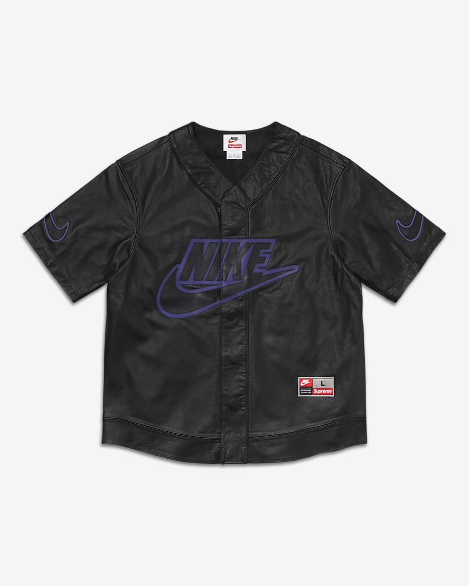 Nike x Supreme Men's Leather Baseball Jersey